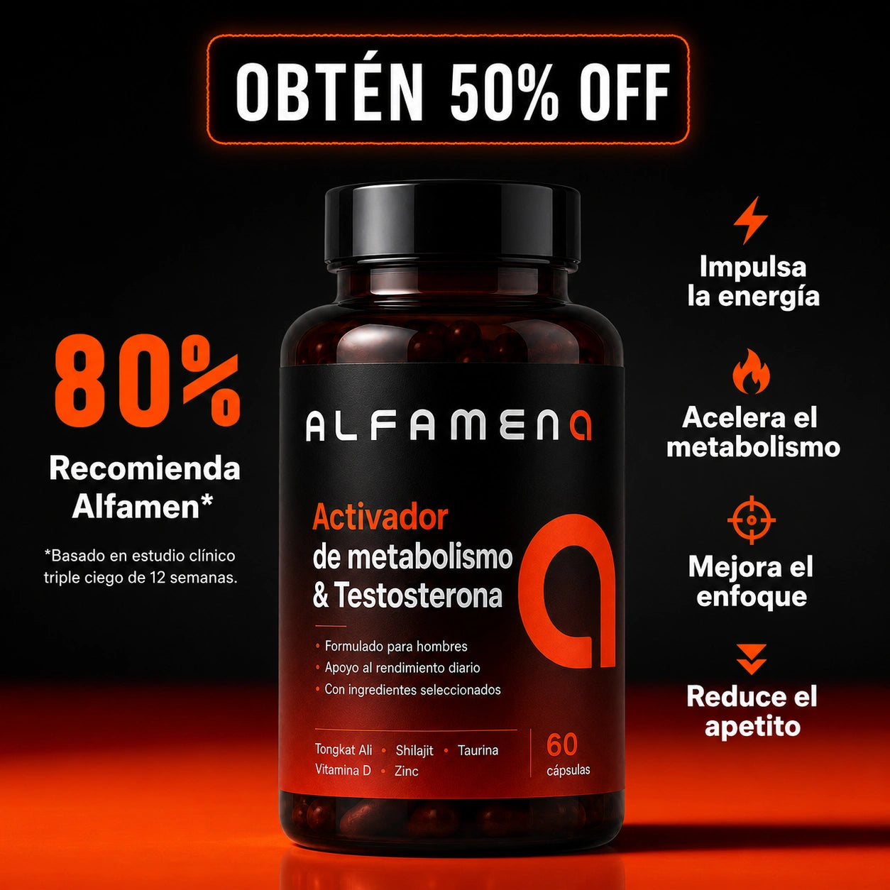 Alfamen® Recuperá tu energía, apoyá tu vitalidad masculina y volvé a verte firme