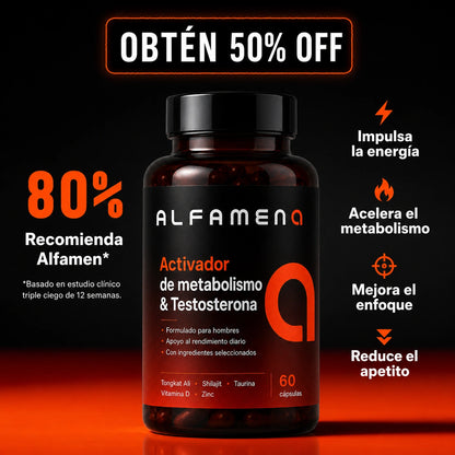 Alfamen® Recuperá tu energía, apoyá tu vitalidad masculina y volvé a verte firme